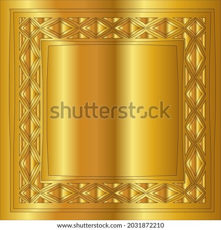 
gold frame for design template. Elegant element for design in Eastern style, place for text. Black outline floral border. Lace vector illustration for invitations and greeting cards