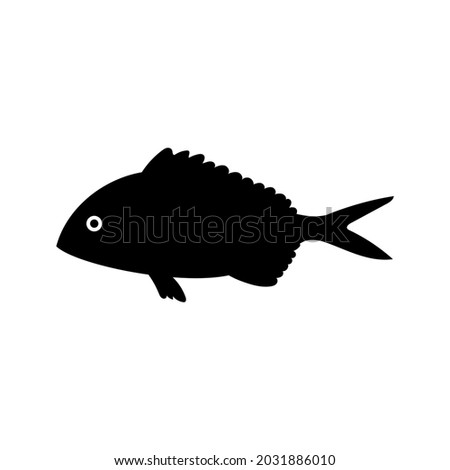 Fish icon vector. Seafood illustration sign. food symbol or logo.