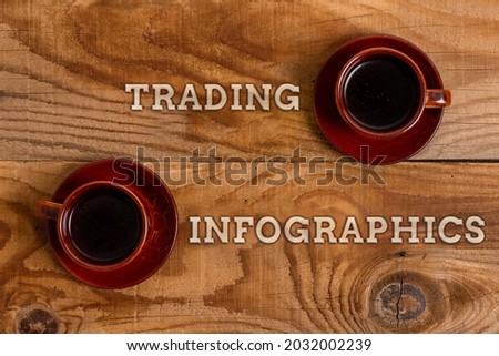 Text caption presenting Trading Infographics. Business overview visual representation of trade information or data Stack of Sample Cube Rectangular Boxes On Surface Polished With Multi-Colour
