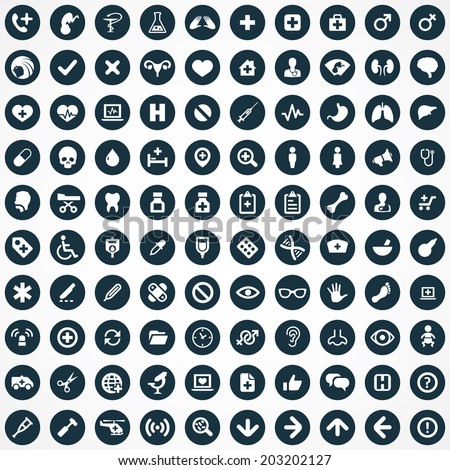 100 Medical icons
