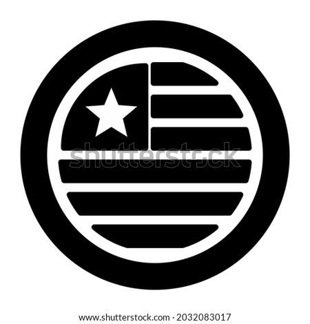 Vector graphic of USA symbol. Emblem vector in black and white style. Good for prints, posters, flyers, advertisements, party decoration, greeting card, label stamp, product packaging, etc.