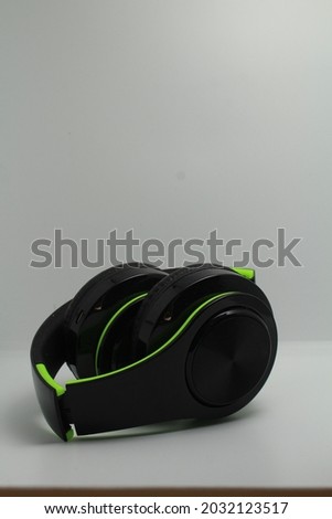 High-quality headphones on a white background. Headphone product photo