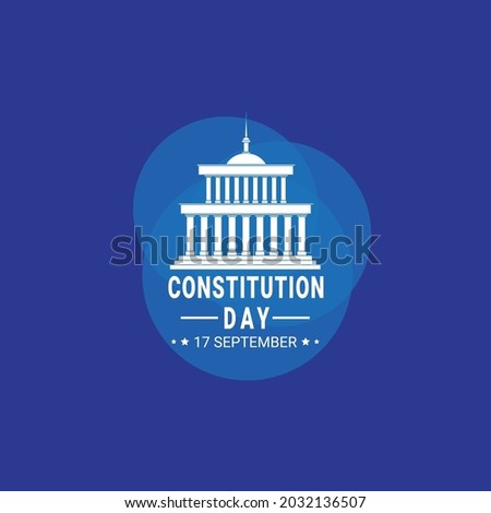 17 september. United States Constitution Day. Logo design and calligraphy. Can be used for greeting cards, posters, banners.