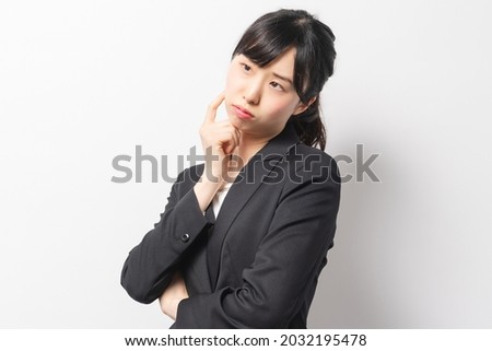 Young business woman in trouble with problems