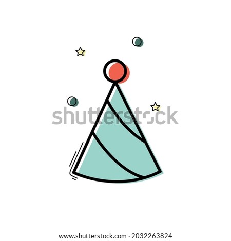 Abstract christmas tree illustration. Vector new year tree icon. Linear logo for christmas.