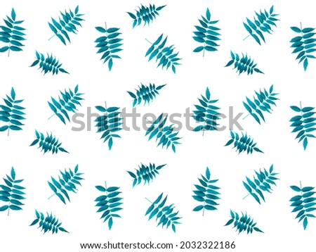 Blue leaves. Pattern for textiles and wrapping paper and scrapbooking.