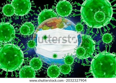 coronaviruses have surrounded the world wearing masks