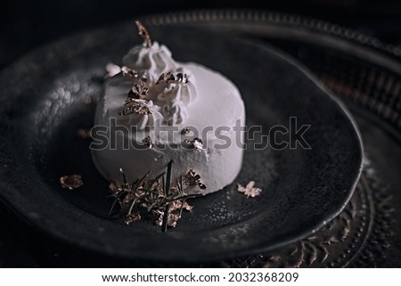 Beautiful and tasty food on a plate, exquisite dish, creative restaurant meal concept
 Royalty-Free Stock Photo #2032368209