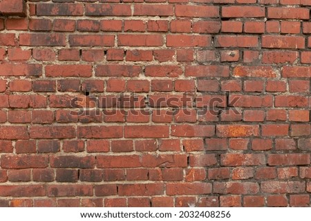 Texture of old light brown brick wall