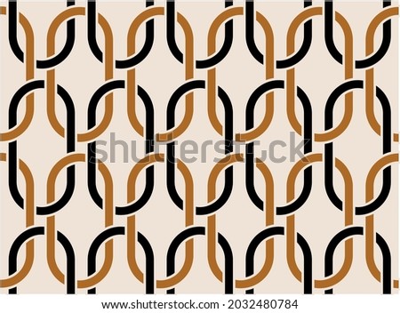 Seamless abstract geometric chain pattern. Vector Illustration.
 Royalty-Free Stock Photo #2032480784