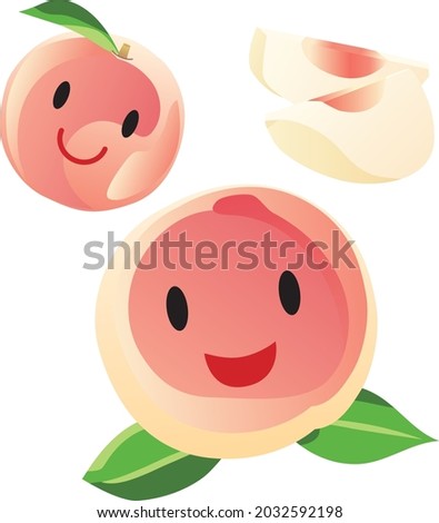 Character of the cute peach