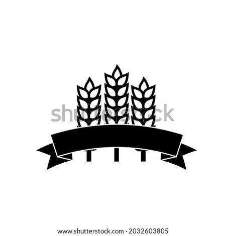 Isolated wheat ear design illustration on white