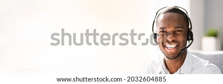 Call Center Customer Care African American Agent Royalty-Free Stock Photo #2032604885