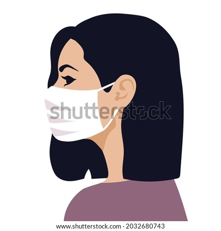 Woman in medical face mask. Coronavirus quarantine