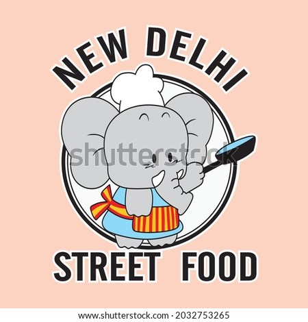 indian street food logo business - traditional culinary - for mascot brand
