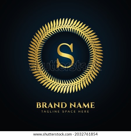 luxury S letter logo design