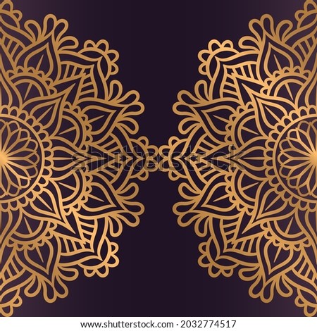 Luxury mandala background With Golden Arabesque, Oriental Vector Ornament. Ethnic Lace Pattern