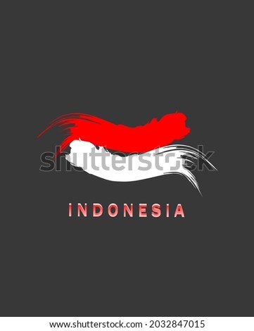 Indonesian flag symbol vector clip art
