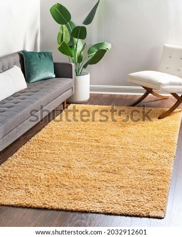 Modern geometry living area interior room rug texture design. Royalty-Free Stock Photo #2032912601
