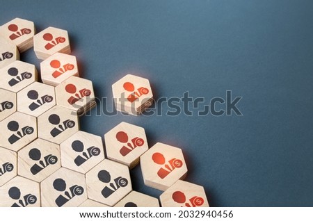 Bank depositors are leaving. Flight of investors. Shift out of risky assets during financial downturns. Bank run. Sanctions evasion. Threat to the economic system. Panic, withdrawal of deposits. Royalty-Free Stock Photo #2032940456