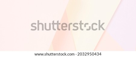 Abstract colored paper texture banner background. Minimal pastel colors geometric shapes and lines