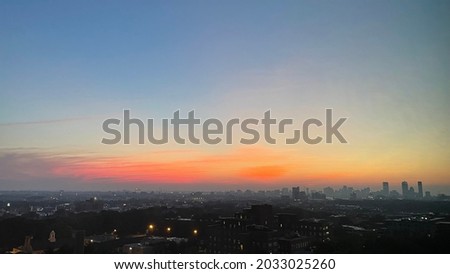 The sunrise over Boston downtown