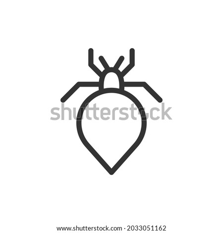 Spider line icon. Web symbol for web and apps. Sign design in outline style. Spider stroke object.