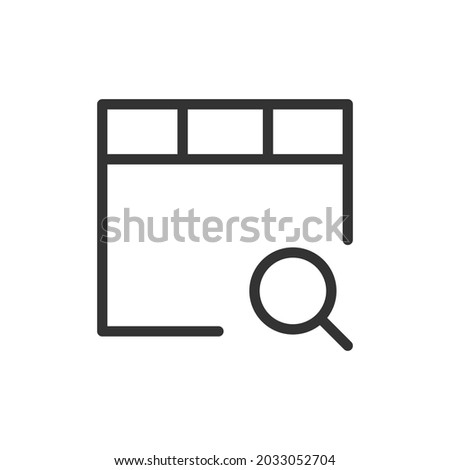 Thin line icon of appointment. Vector outline sign for UI, web and app. Concept design of appointment icon. Isolated on a white background.