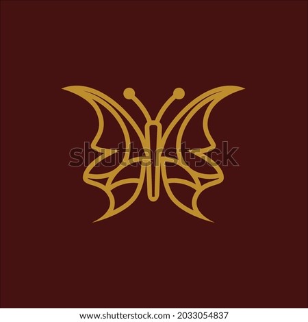 Butterfly Monogram Logo Vector image