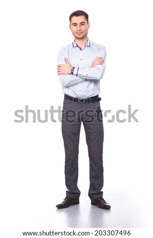Business man isolated on white background