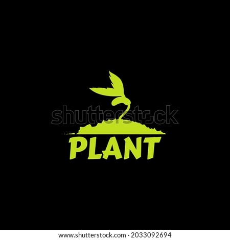 a growing seed logo, vector