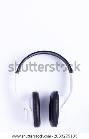 Wireless headphones on white background