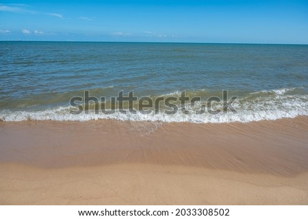 Summer beach, sea, and waves