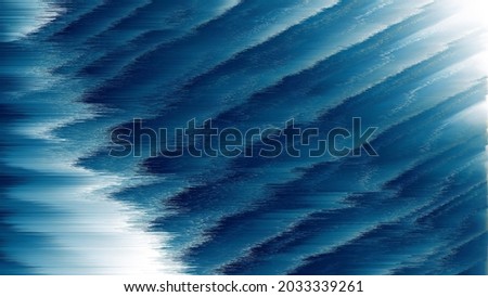 Digital Wave Blue Glitch Background
