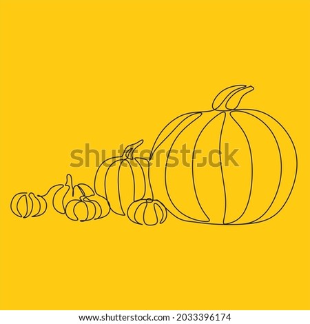 pumpkin line art. Autumn holidays
