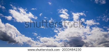 Beautiful sky with clouds for sky replacement - travel photography