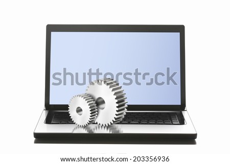 An Image of Gear And Laptop