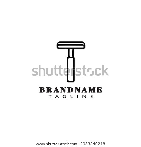 beard trimmer logo icon design template modern vector cute