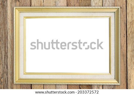vintage frame on wooden background
