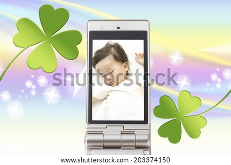 Baby In The Mobile Screen