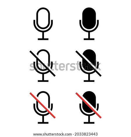 Microphone icon set for apps and web sites