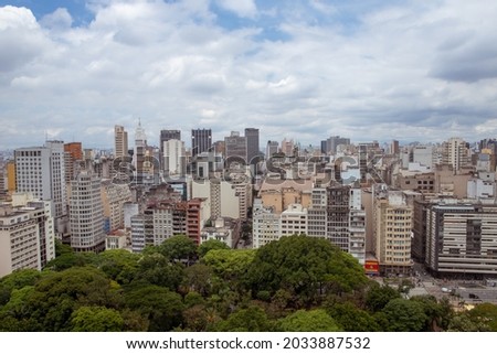 Top view of Sao Paulo city during the day.