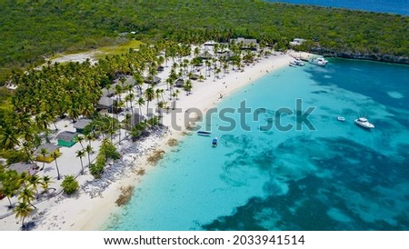 Catalina Island, Dominican Republic - drone photo Royalty-Free Stock Photo #2033941514