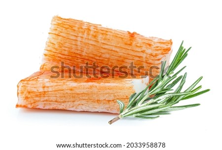 crab stick isolated on white background