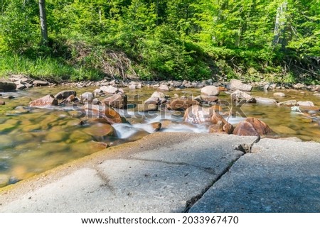 Picture of Rocky creek Czarna Wiselka with long exposure. Source creek of the Vistula River. Vistula is the longest river in Poland and the 9th-longest river in Europe.