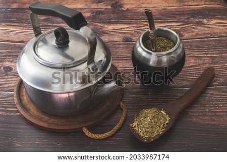 traditional argentinian hot beverage called mate