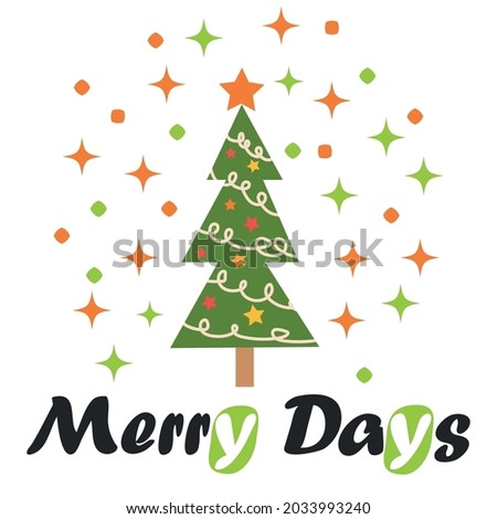 Christmas tree, winter celebration postcard for season greetings holidays and new year