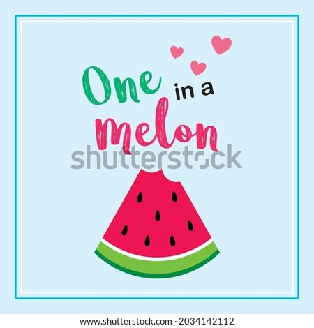 watermelon one in a melon wallpaper poster vector