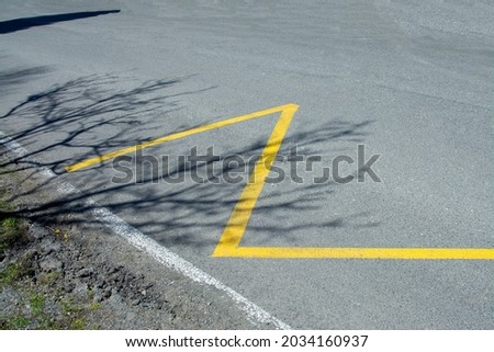 The background of the road is highlighted with a yellow dashed line during the day. Russia 