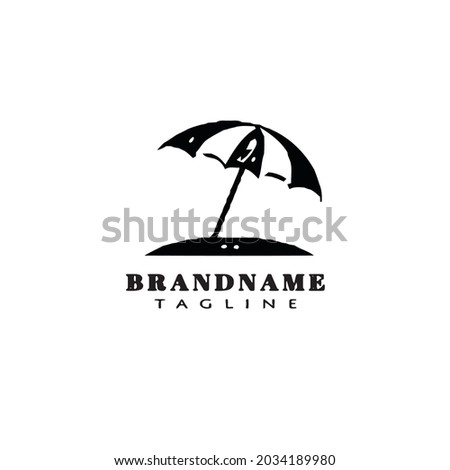 umbrella logo icon design template modern vector illustration